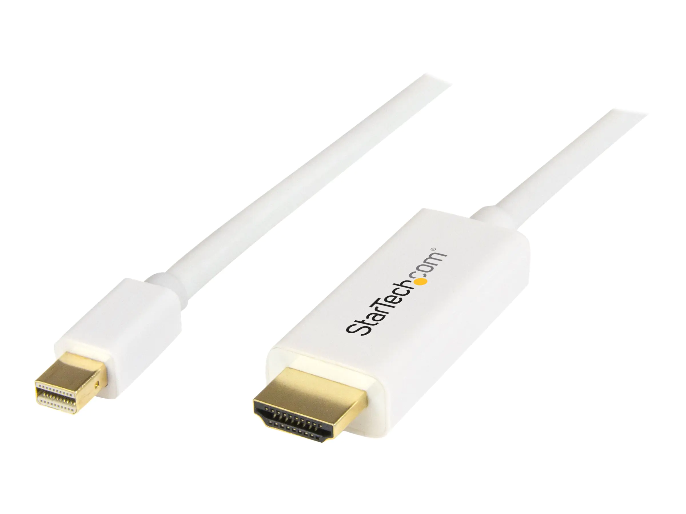 StarTech 2m Mini DisplayPort auf HDMI Konverterkabel - mDP zu HDMI Adapter mit Kabel Ultra HD 4K - Weiß - Adapterkabel - Mini DisplayPort männlich zu HDMI männlich - 2 m - weiß - 4K Unterstützung