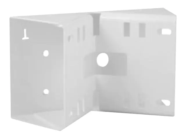 Mobotix - Montagekomponente (Stangenbefestigung) - rostfreier Stahl - weiß - für Mobotix ExtIO Extension Module