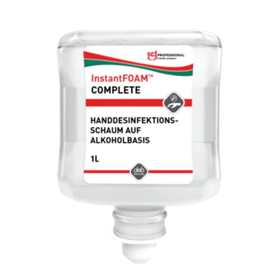 SC Johnson PROFESSIONAL Handdesinfektion InstantFOAM Complete Schaum nicht alkoholfrei dermatologisch getestet antibakteriell bakterizid, viruzid, levurozid, mykobakterizid 5-7,5 Kartusche Kunststoff 1l
