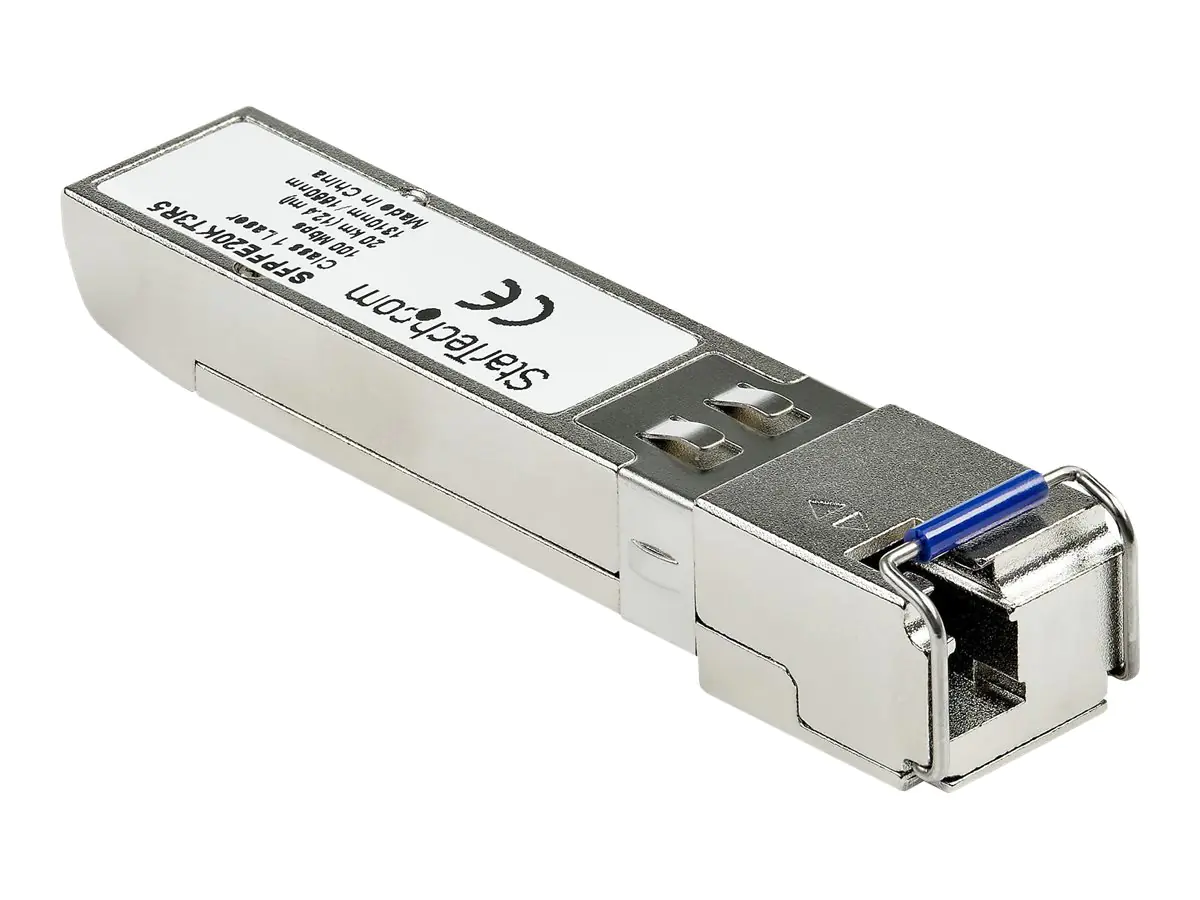 StarTech SFPFE20KT3R5 Transceiver Modul (Juniper SFP-FE20KT13R15 kompatibel, SFP, 100 Mbps, 20 km, Single Mode, Mini-GBIC) - SFP (Mini-GBIC)-Transceiver-Modul (gleichwertig mit: Juniper SFP-GE10KT14R13) - 100Mb LAN - 100Base-BX10-U - LC Single-Modus - bis