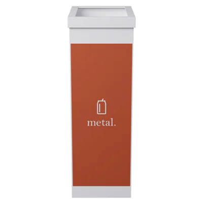 Paperflow Abfallsammelsystem 36,6 x 76 x 26,3 cm (B x H x T) 60l 1 Sortierfach Polystyrol weiß/orange