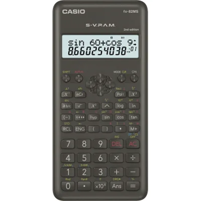 Casio FX-82MS-2, Tasche, Wissenschaftlicher Taschenrechner, 10 Ziffern, 2 Zeilen, Akku, Schwarz