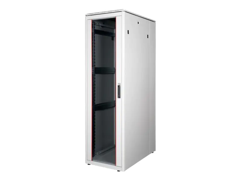 Equip Dynamic Flex Line - Schrank Netzwerkschrank - 600x1000 mm, mit Glastür, abnehmbare und abschließbare Paneele, montiert - freistehend - Hellgrau, RAL 7035 - 42HE - 48.3 cm (19") EDF-42-6010-G-BIAA