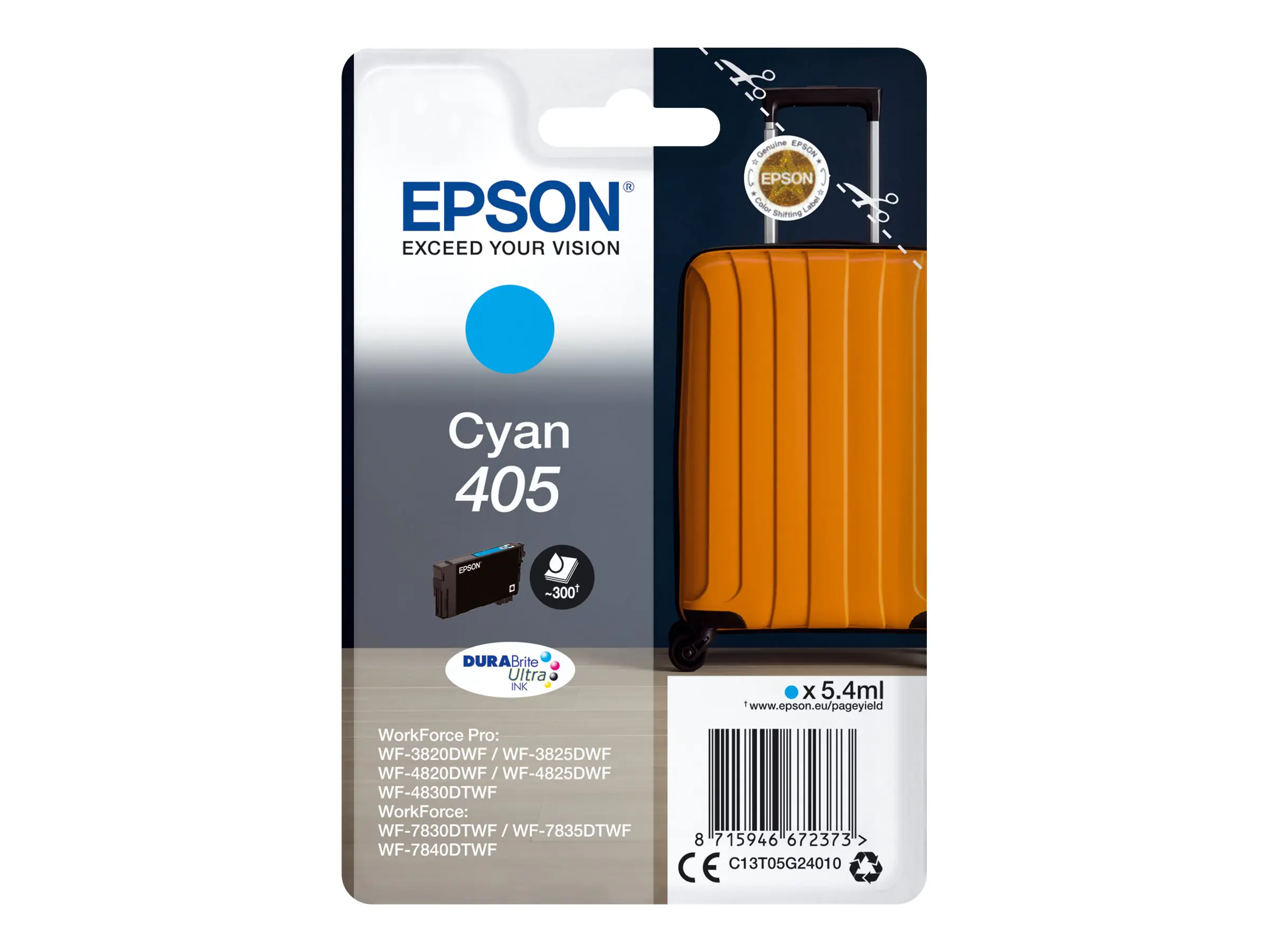 Epson 405 - 5.4 ml - Cyan - original - Blister