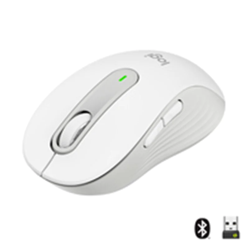 Logitech Signature M650 - Maus - optisch - 5 Tasten - kabellos - 2.4 GHz, Bluetooth - Logitech Logi Bolt USB-Receiver - Off-White
