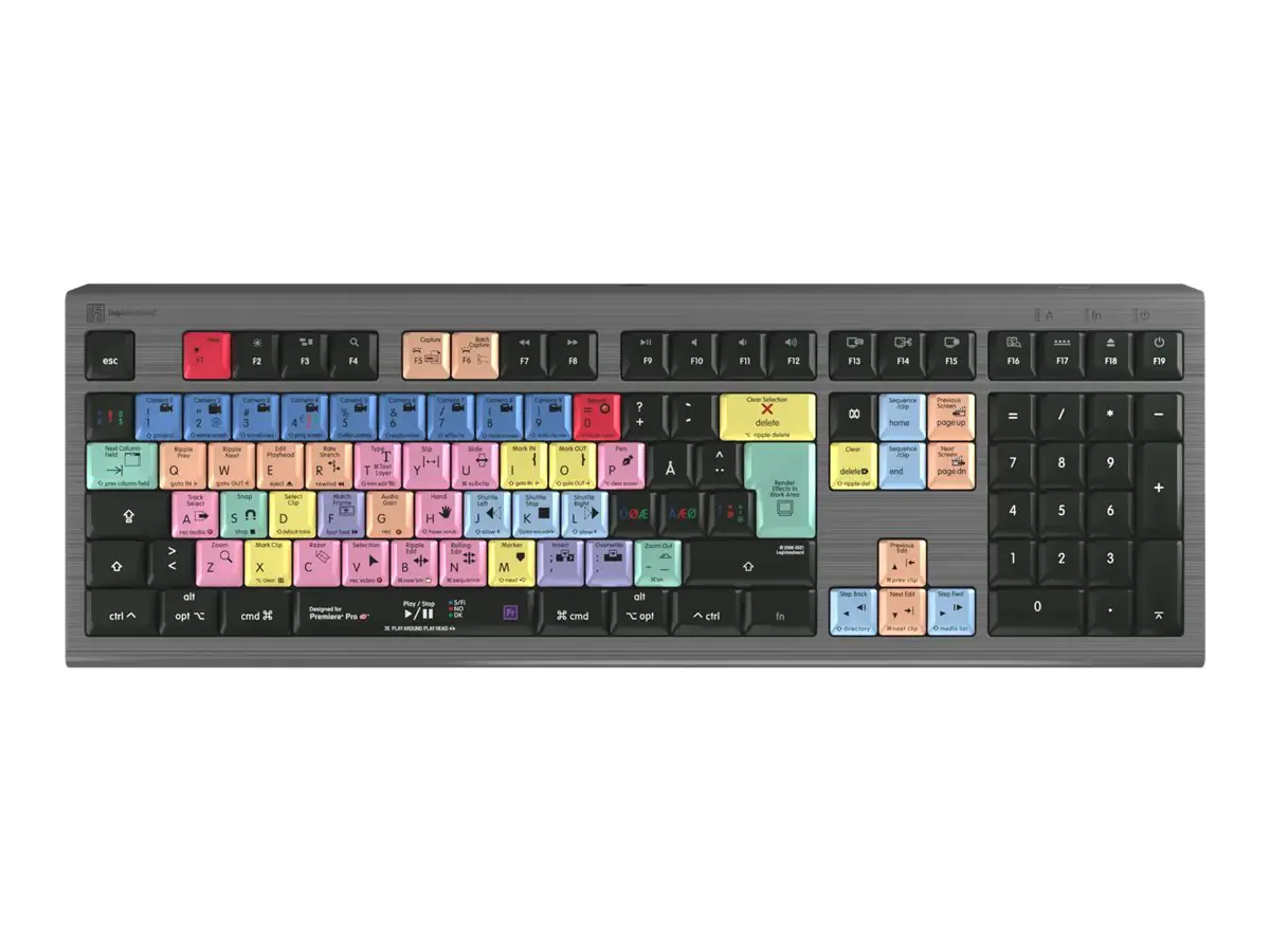Logickeyboard LKB-PPROCC-A2M-UK - Kabelgebunden - USB - Scherenschalter - QWERTY - LED - Schwarz