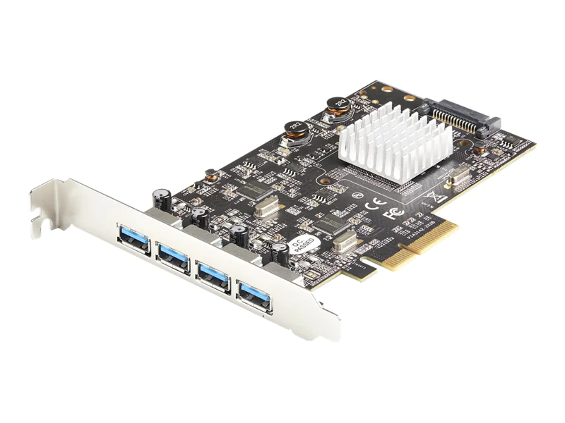 StarTech 4-Port USB PCIe Adapter - 10 Gbit/s USB 3.1/3.2 Gen 2 Typ-A PCI Express Erweiterungskarte mit 2 Controllern - 4x USB-A - USB-PCIe-Schnittstellenkarte - Windows/Mac/Linux (PEXUSB314A2V2) - USB-Adapter - PCIe 3.0 x4 - USB 3.1 Gen 2 x 4
