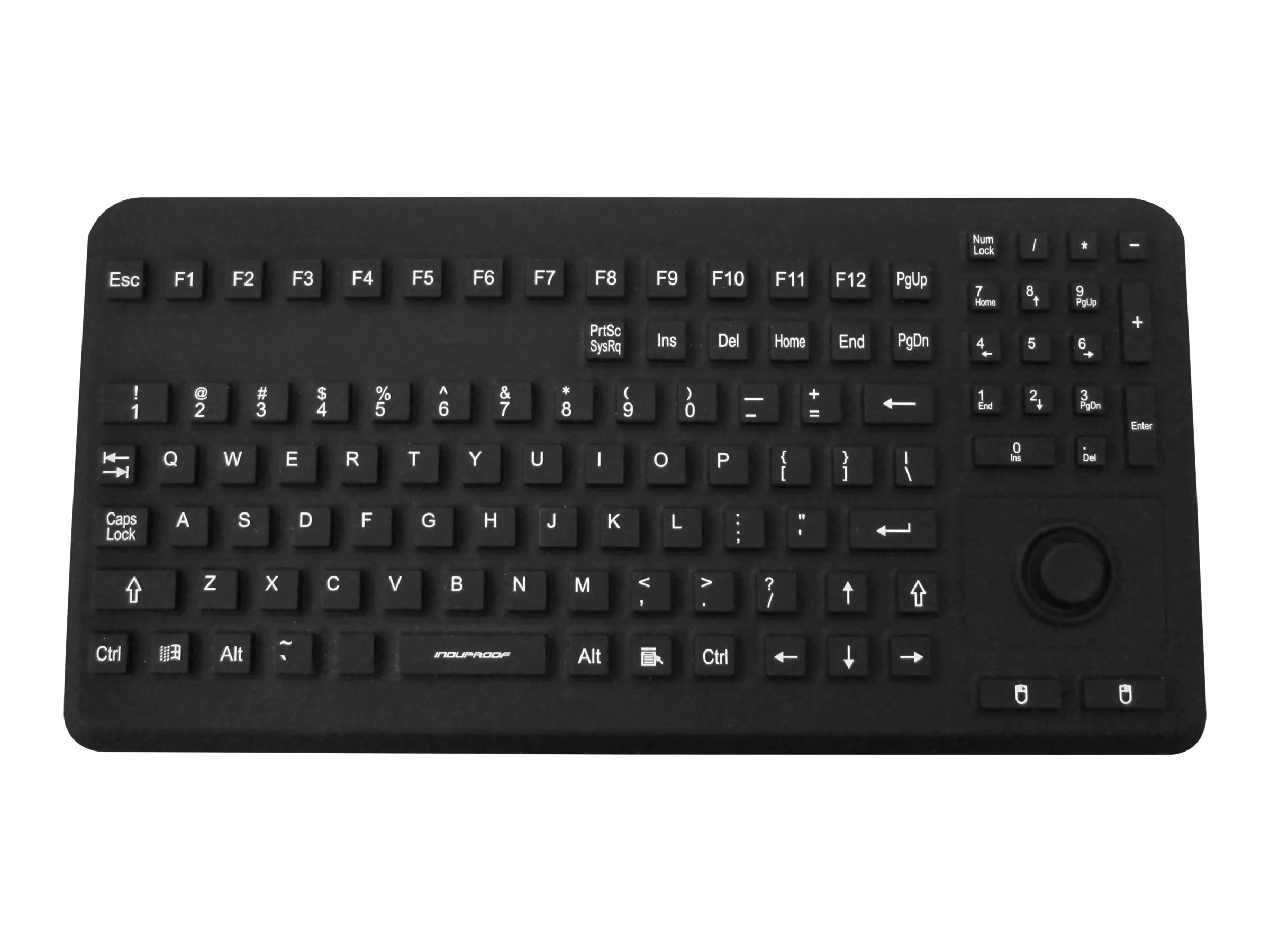 InduKey InduProof Advanced TKG-104-MB-IP68-VESA-BLACK - Tastatur - USB - Deutsch - Schwarz