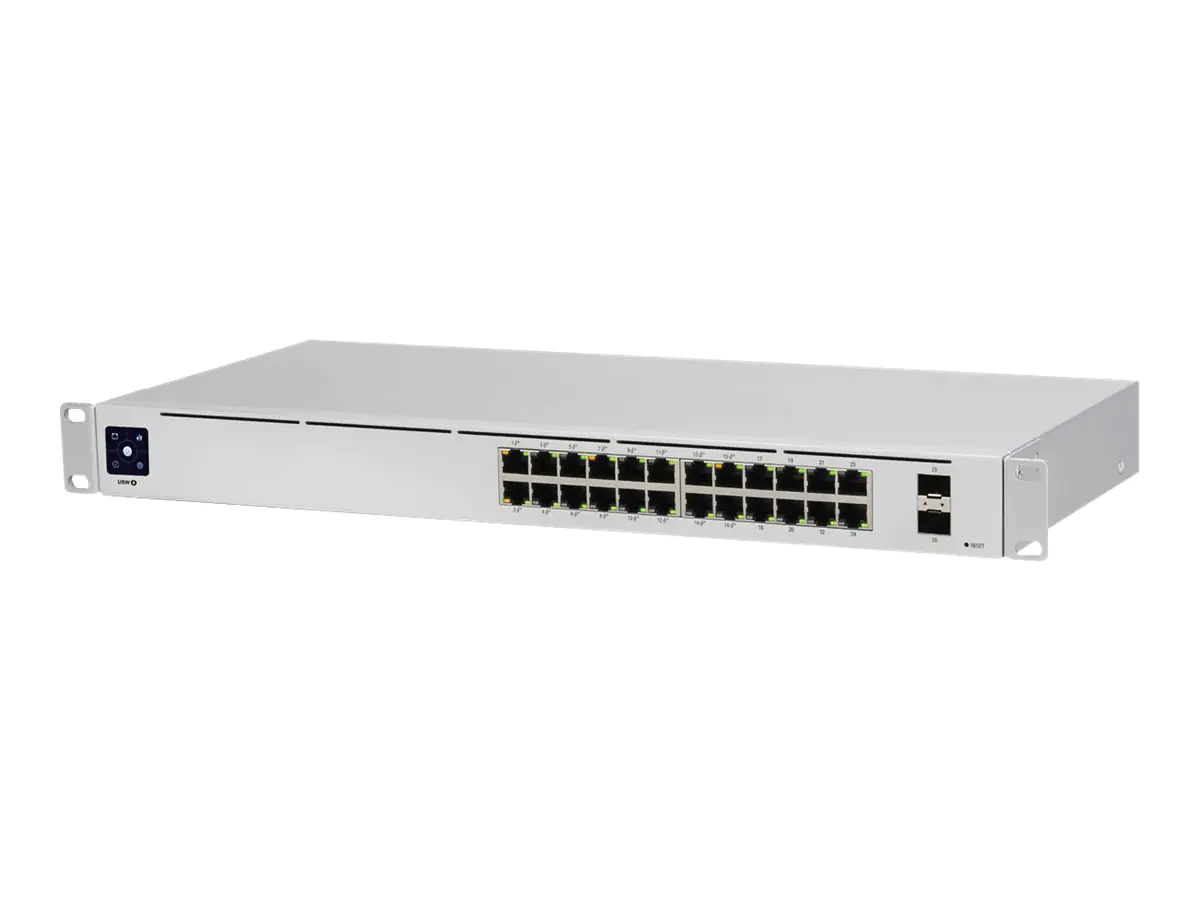 UbiQuiti UniFi Switch USW-24-POE - Switch - managed - 24 x 10/100/1000 (16 PoE+) + 2 x Gigabit SFP - an Rack montierbar, Desktop - PoE++ (95 W)