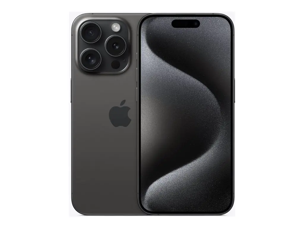Apple iPhone 15 Pro - 5G Smartphone - Dual-SIM / Interner Speicher 1 TB - OLED-Display - 6.1" - 2556 x 1179 Pixel (120 Hz) - Triple-Kamera 48 MP, 12 MP, 12 MP - front camera 12 MP - schwarzes Titan