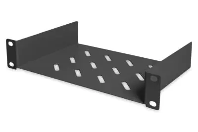 Digitus DN-10-TRAY-1-B - Rack - Regal - Schwarz, RAL 9005 - 1U - 25.4 cm (10")