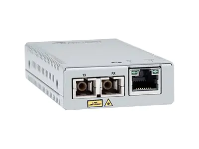 Allied Telesis AT MMC2000LX/SC - Medienkonverter - 1GbE - 1000Base-T, 1000Base-LX, 1000Base-SC, 10Base-T, 100Base-TX - RJ-45 / LX/SC Single-Mode - bis zu 10 km - 1310 nm - TAA-konform