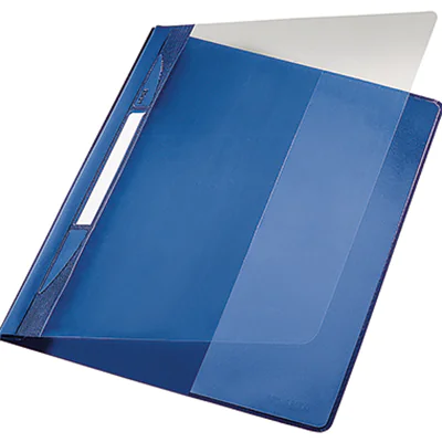 Leitz Schnellhefter Exquisit DIN A4, Überbreite PVC-Hartfolie blau