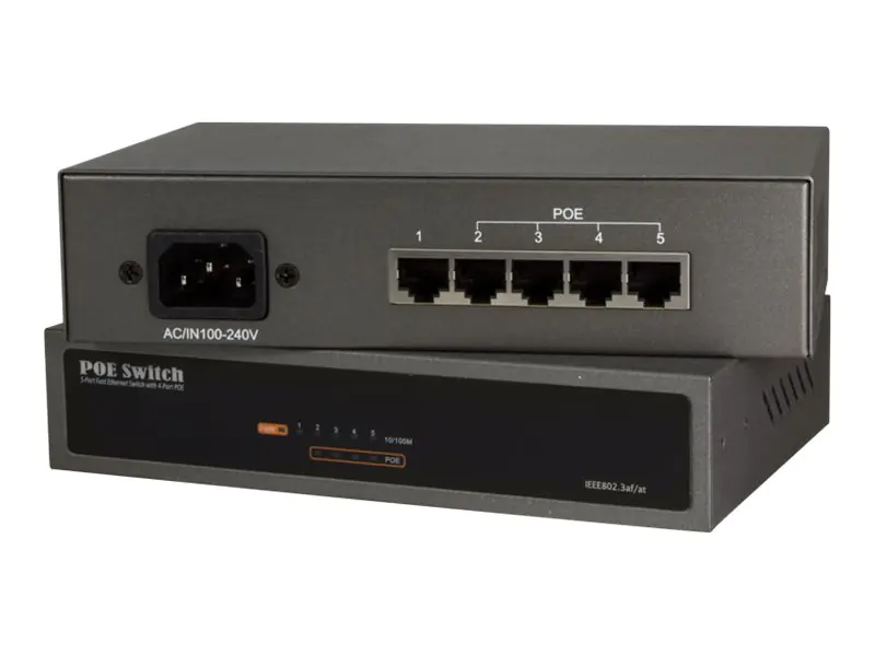 LogiLink Switch - managed - 4 x 10/100 (PoE)