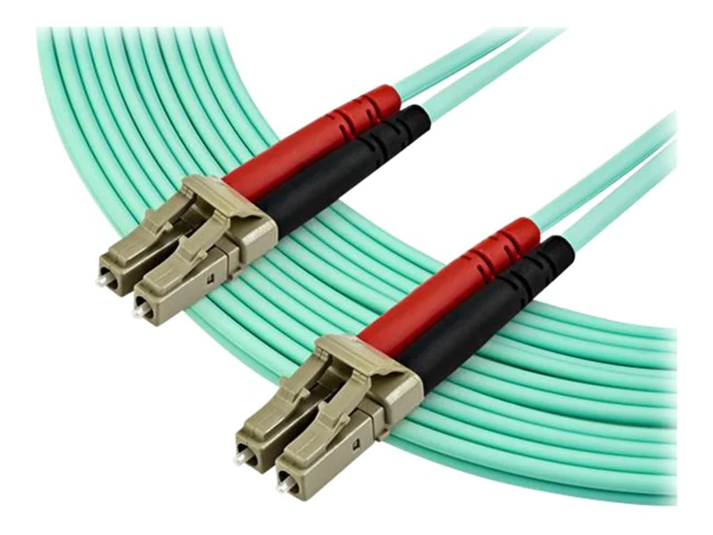 StarTech 7m OM3 LC to LC Multimode Duplex Fiber Optic Patch Cable - Aqua - 50/125 - LSZH Fiber Optic Cable - 10Gb (A50FBLCLC7) - Patch-Kabel - LC Multi-Mode (M) zu LC Multi-Mode (M) - 7 m - Glasfaser - Duplex - 50/125 Mikrometer - OM3 - halogenfrei - Aqua
