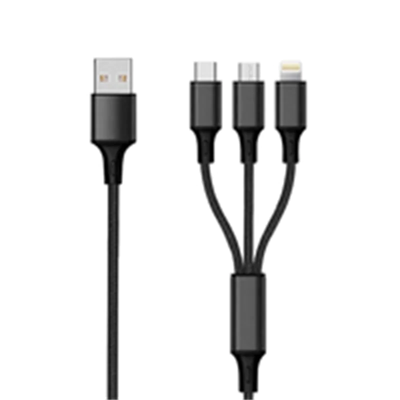2GO 797154 - - USB B - C/Micro-USB B/Lightning - Schwarz - Kabel - Digital/Daten