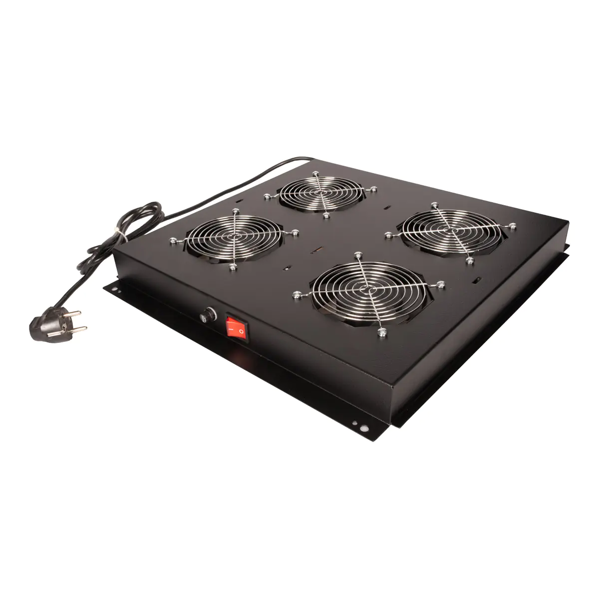 ROLINE Rack - Lüfter Kit - with 4 fans - Dach - Jet Black, RAL 9005 - 48.3 cm (19") 26.21.0302
