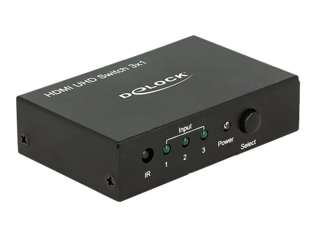 DeLock HDMI UHD Switch 3 x HDMI in > 1 x HDMI out 4K - Video/Audio-Schalter - 3 x HDMI - Desktop