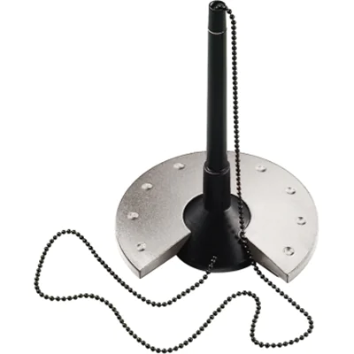 helit Kugelschreiberständer H6359095 10x15,5x10cm Kette sw/si