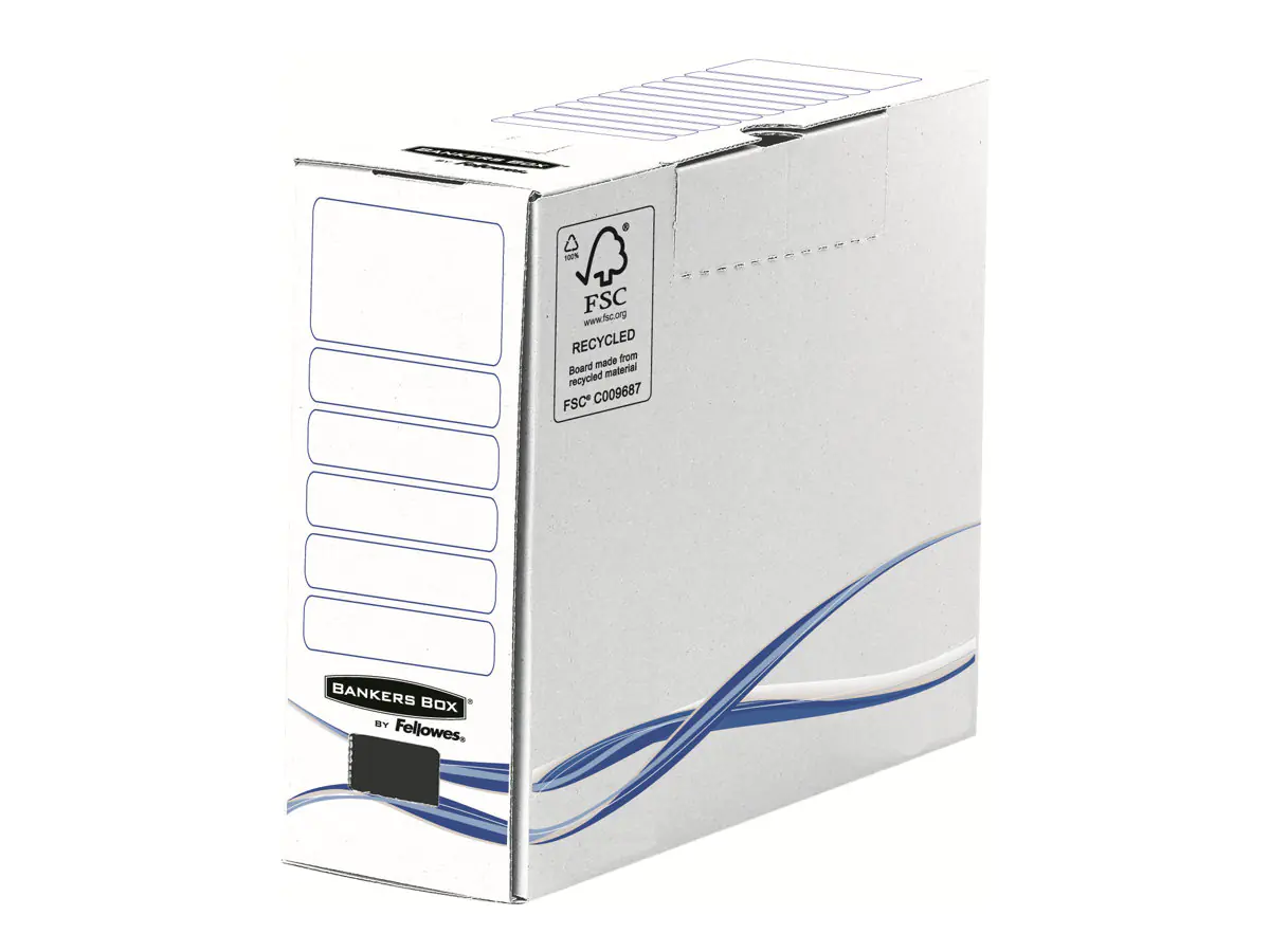 Fellowes Bankers Box - Aktenbox - Rückenbreite: 10 mm - weiß (Packung mit 25) 4460202