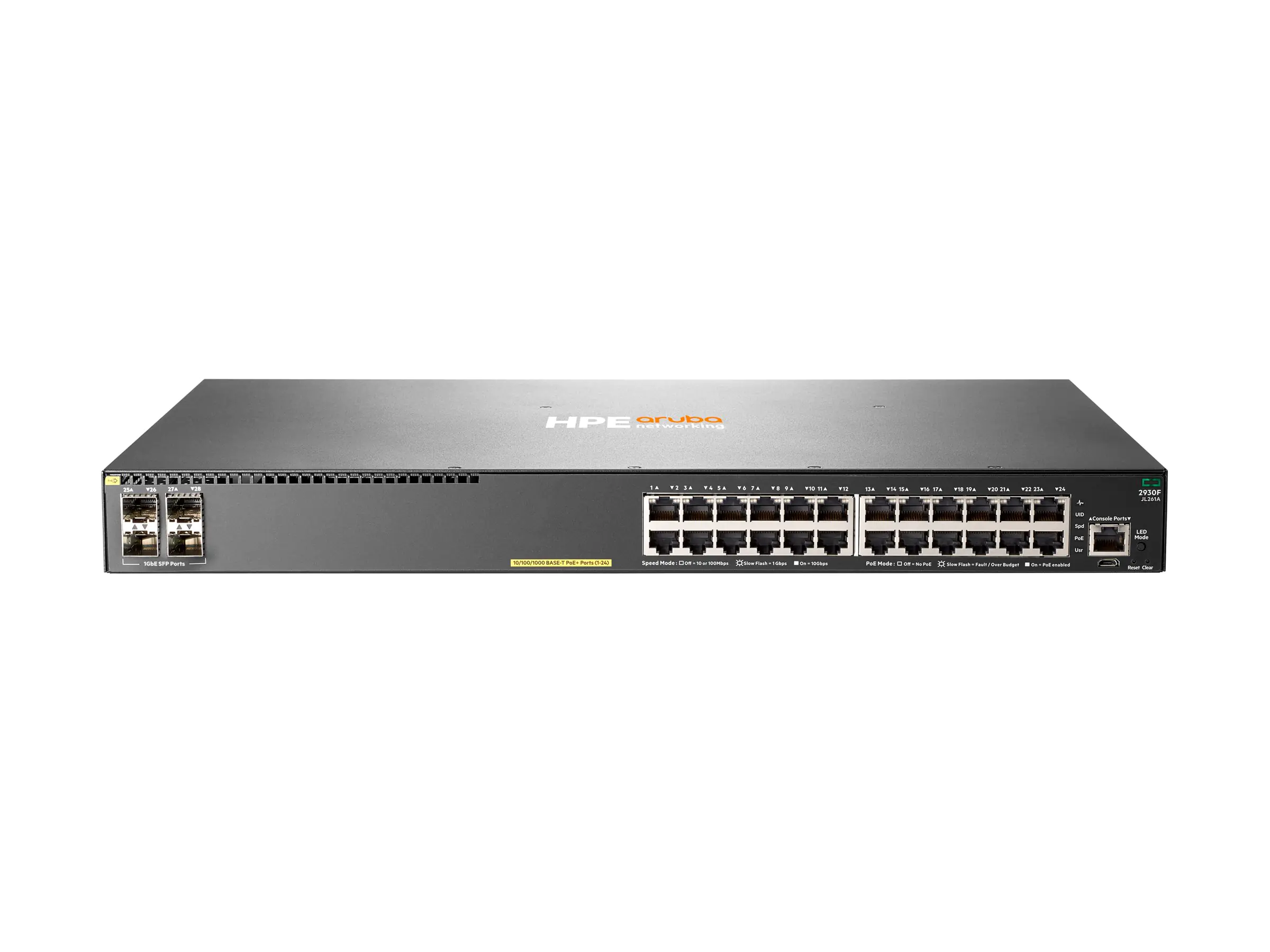 HPE Aruba 2930F 24G PoE+ 4SFP - Switch - L3 - managed - 24 x 10/100/1000 (PoE+)