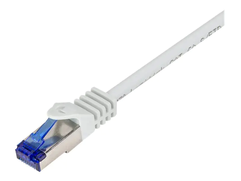 LogiLink Professional Ultraflex - Patch-Kabel - RJ-45 (M) zu RJ-45 (M) - 3 m - 6 mm - S/FTP - CAT 7 (Kabel) / CAT 6a (Anschlüsse) - halogenfrei, geformt, ohne Haken - Grau, RAL 7035