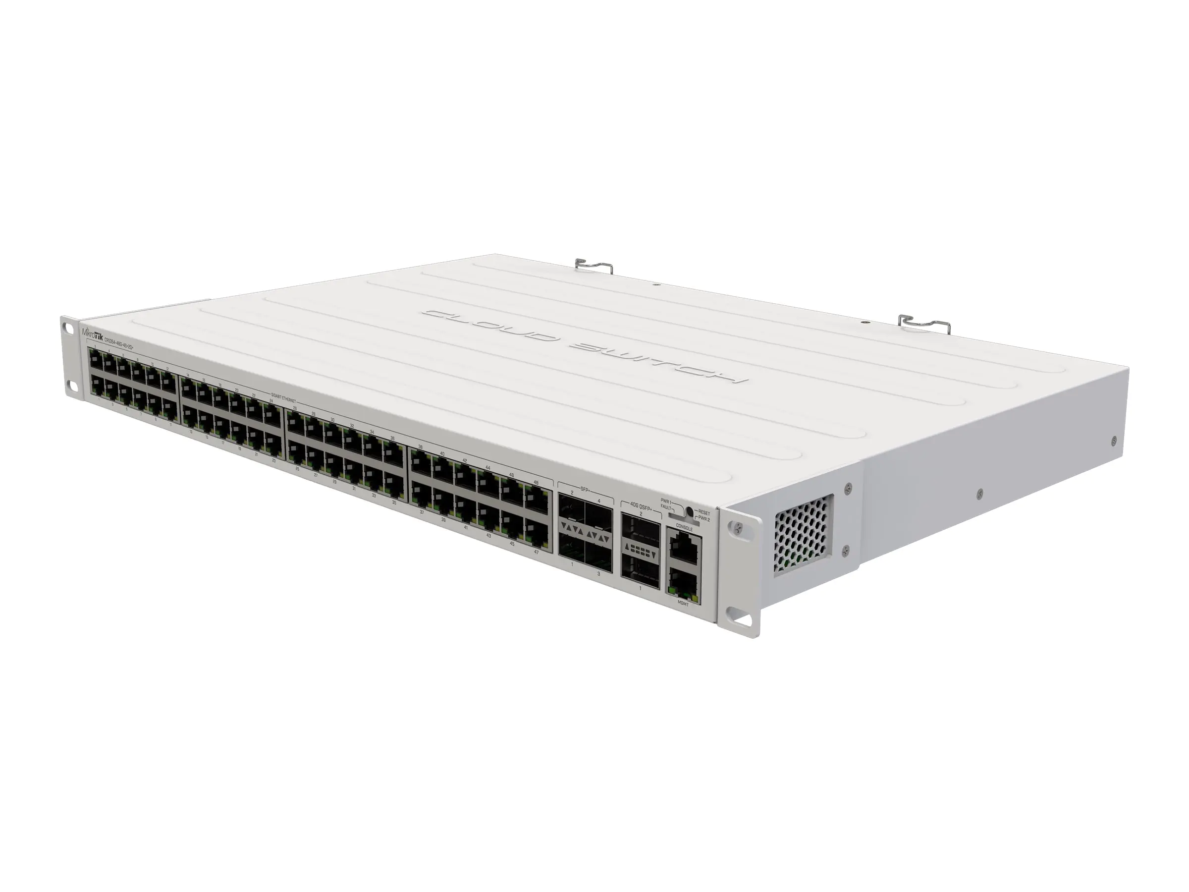 MikroTik CRS354-48G-4S+2Q+RM - Switch - L3 - 48 x 10/100/1000 + 4 x 10 Gigabit SFP+ + 2 x 40 Gigabit QSFP+ - Desktop, an Rack montierbar
