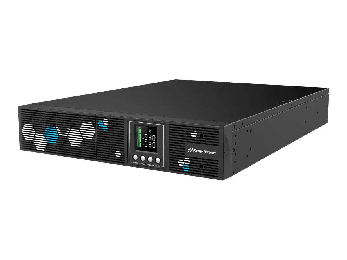 PowerWalker VI 3000 RLP - USV (Rack - einbaufähig) - AC 165-290 V - 2700 Watt - 3000 VA - 1-phasig - 9 Ah - RS-232, USB - Ausgangsanschlüsse: 8 - 2U