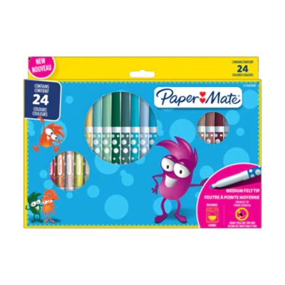Paper Mate Filzstifte Kids Colouring Bunt 24er M Blister 2166508