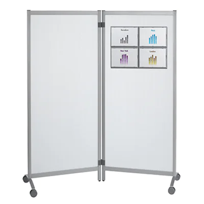 Paperflow Trennwand Mobil 76 x 170 x 44 cm (B x H x T) Polystyrol transparent 2 St./Pack.