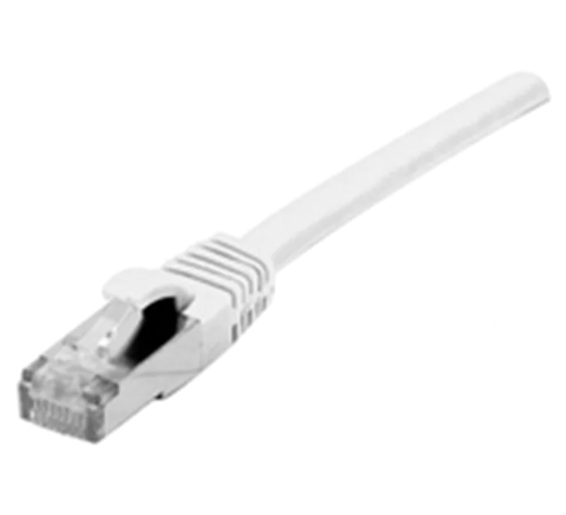 DEXLAN Patchkabel S/FTP PiMF Cat.6a tiefgestellt weiss 2.0 m 10-Gigabit-faehiges - Netzwerk - CAT 7