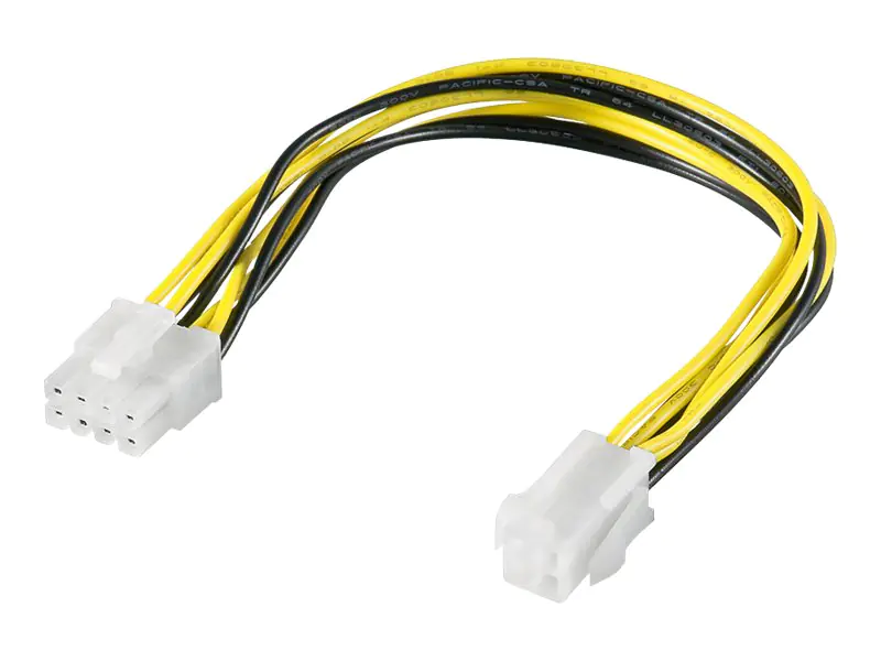 goobay - Netzteil - Netzstecker P4 (W) zu Power 8 PIN +12V (M) - 24 cm