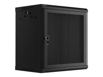 Lanberg Schrank Netzwerkschrank - geeignet für Wandmontage - Schwarz, RAL 9004 - 12U - 48.3 cm (19") WF01-6412-23B