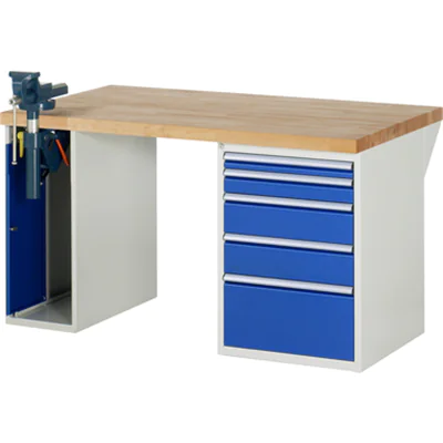 RAU Werkbank 7000 1.500 x 890 x 900 mm (B x H x T) enzianblau lichtgrau