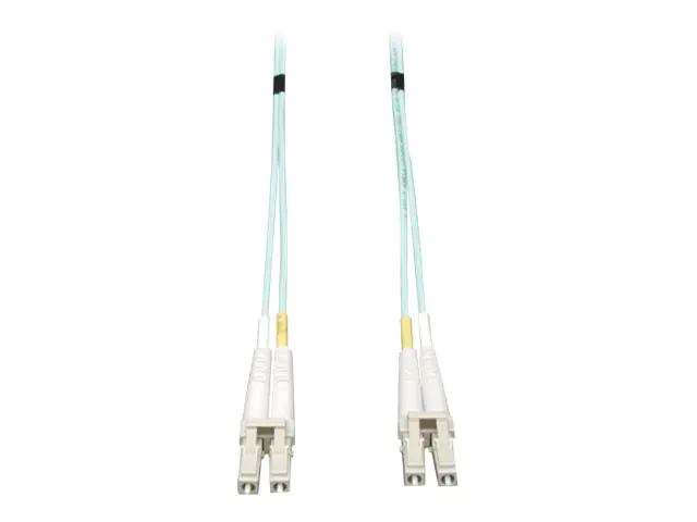 Eaton Tripp Lite Series 10Gb Duplex Multimode 50/125 OM3 LSZH Fiber Patch Cable (LC/LC) - Aqua, 3M (10 ft.) - Patch-Kabel - LC Multi-Mode (M) zu LC Multi-Mode (M) - 3 m - Glasfaser - Duplex - 50/125 Mikrometer - OM3 - halogenfrei - Aquamarin