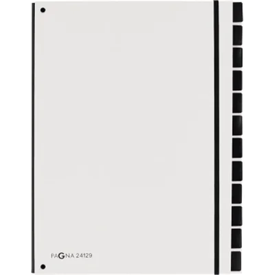PAGNA Pultordner Trend 24129-08 12Fächer 3Schaulöcher weiß