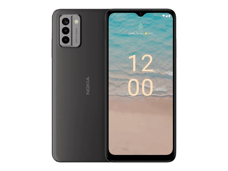 Nokia G22 - 4G Smartphone - Dual-SIM - RAM 4 GB / Interner Speicher 64 GB - microSD slot - 6.52" - 1200 x 720 Pixel (90 Hz) - Triple-Kamera 50 MP, 2 MP, 2 MP - front camera 8 MP - Meteor Gray
