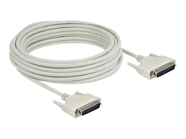 Delock - Kabel seriell - DB-25 (M) zu DB-25 (M) - 10 m - Daumenschrauben - beige