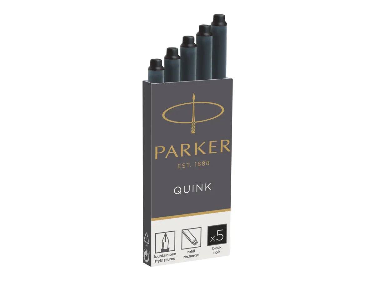 Parker Quink - Tintenpatrone - Schwarz (Packung 1950382