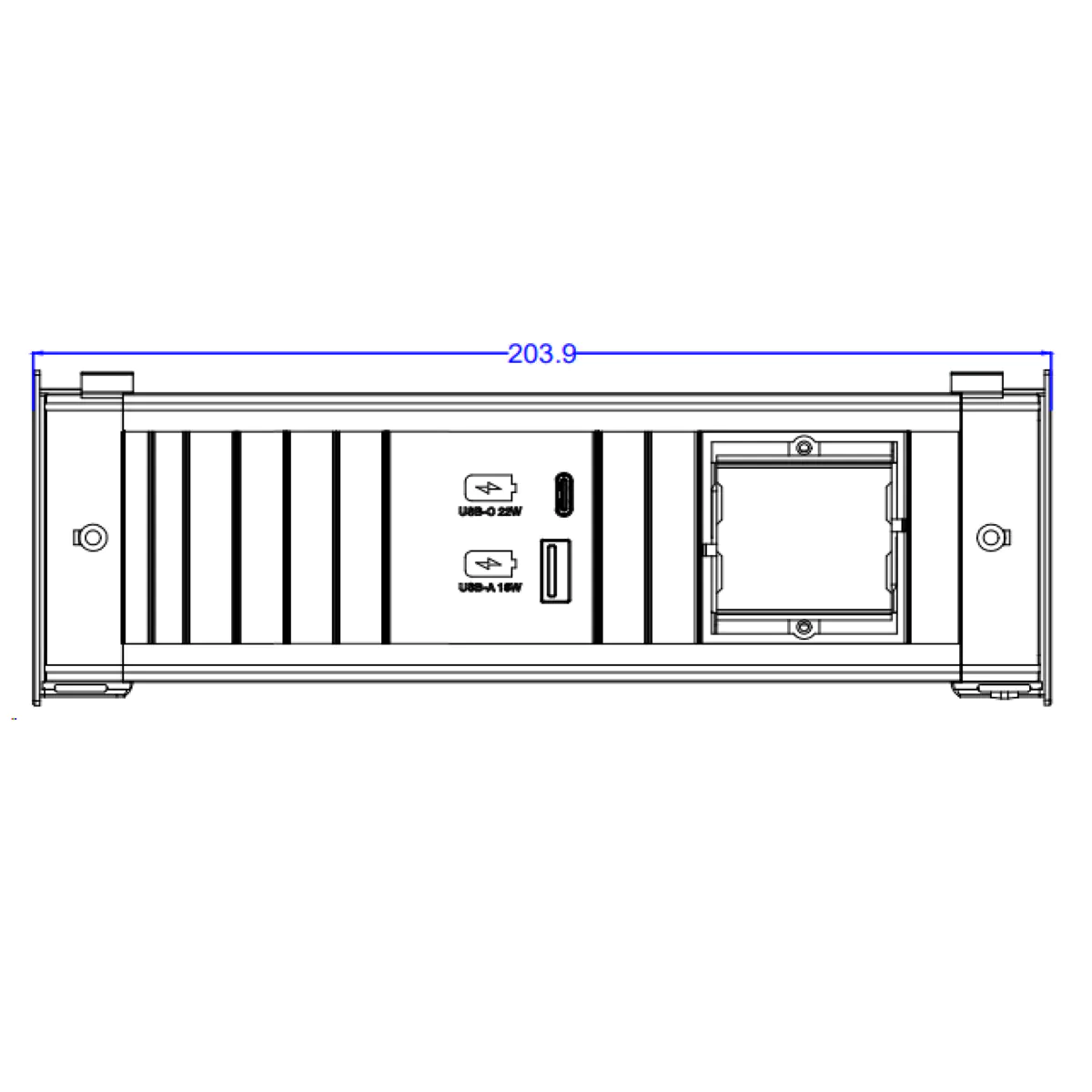 Bachmann KAPSA S 1xCM 1xUSB A&C 22W 0,2m GST18
