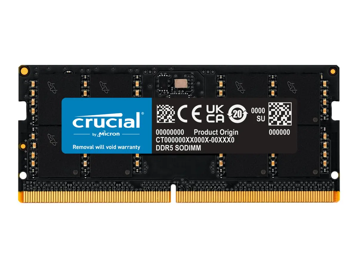 Micron Crucial - DDR5 - Modul - 32 GB - SO-DIMM 262-Pin CT32G56C46S5T