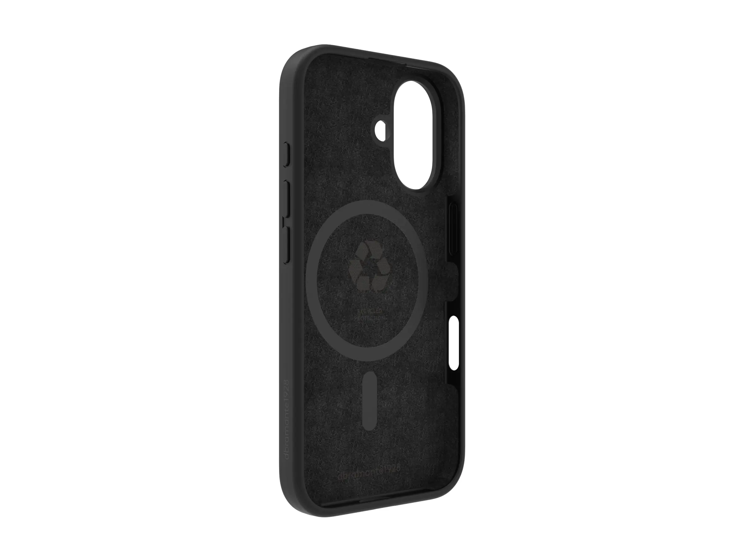 dbramante1928 Monaco - Hintere Abdeckung für Mobiltelefon - kompatibel mit MagSafe - Silikon, Kunststoff - Night Black - für Apple iPhone 16
