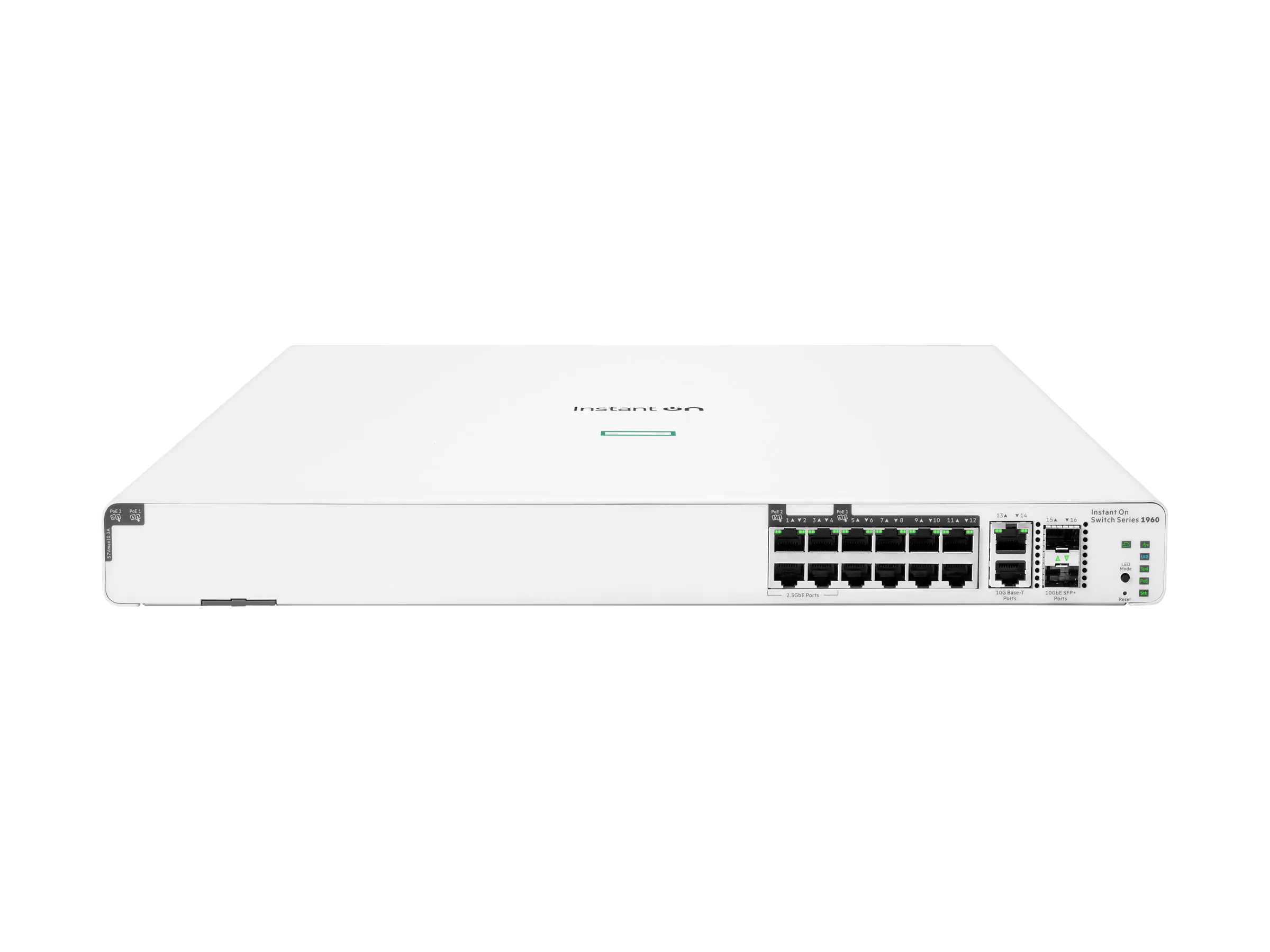 HPE Networking Instant On 1960 - Switch - managed - 4 x 2.5GBase-T + 8 x 100/1000/10GBase-T + 2 x 100/1000/10GBase-T + 2 x 10 Gigabit SFP+ - an Rack montierbar - PoE (480 W)