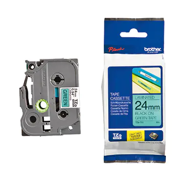 Brother TZe-751 - Schwarz auf Grün - Rolle (2,4 cm x 8 m) 1 Kassette(n) laminiertes Band - für Brother PT-D600; P-Touch PT-3600, D800, E550, P750, P900, P950; P-Touch Cube Plus PT-P710