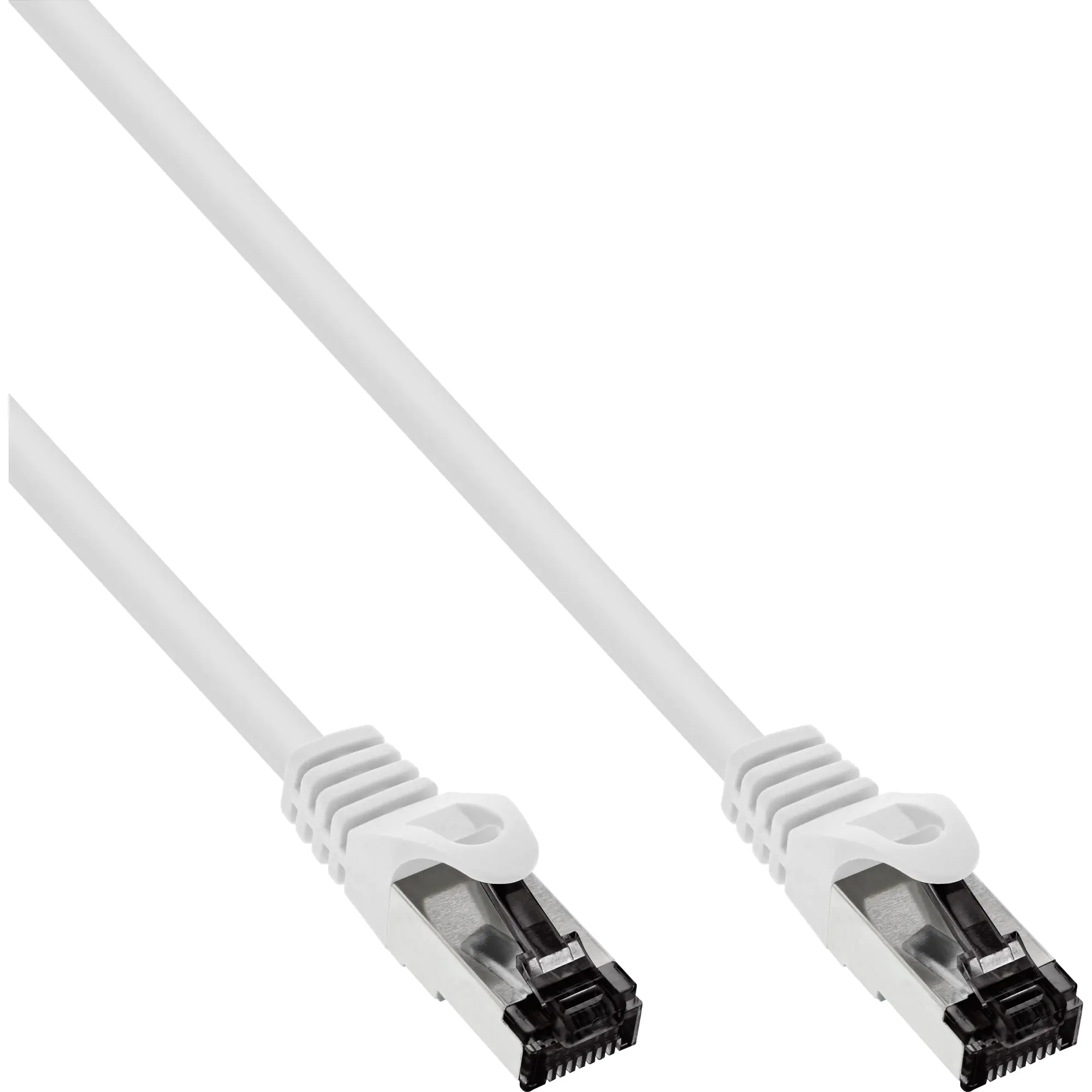 InLine - Patch-Kabel - RJ-45 (M) zu RJ-45 (M) - 50 cm - SFTP, PiMF - CAT 8.1 - halogenfrei, rund - weiß