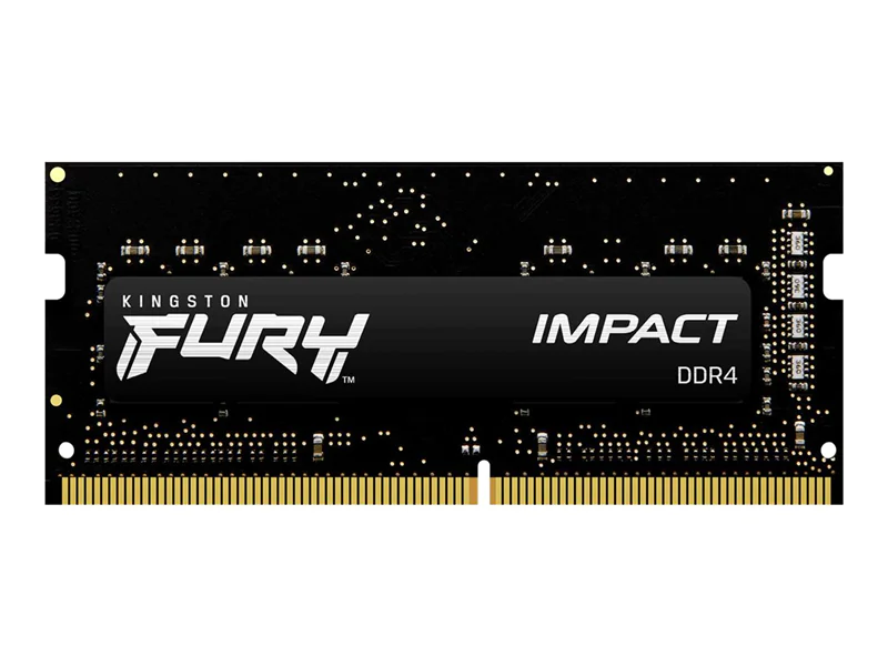 Kingston FURY Impact - DDR4 - Modul - 32 GB - SO DIMM 260-PIN - 3200 MHz / PC4-25600 - CL20 - 1.2 V - ungepuffert - non-ECC - Schwarz