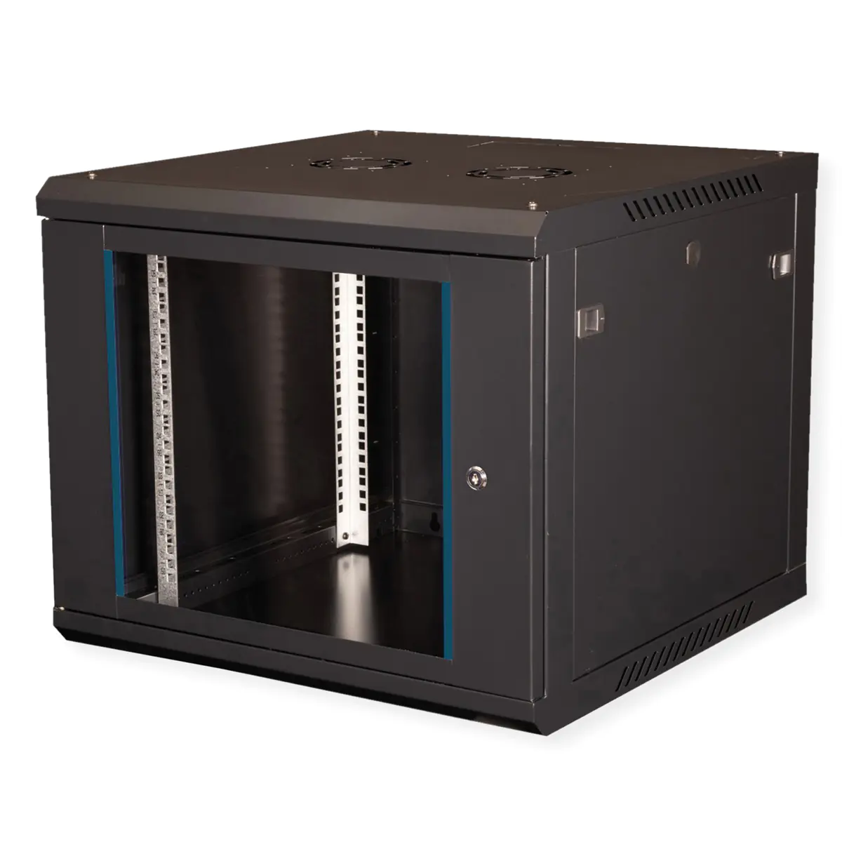 VALUE Schrank Netzwerkschrank - 600 x 600 mm - geeignet für Wandmontage - RAL 9005, Jet Black - 9U - 48.3 cm (19") 26.99.0829