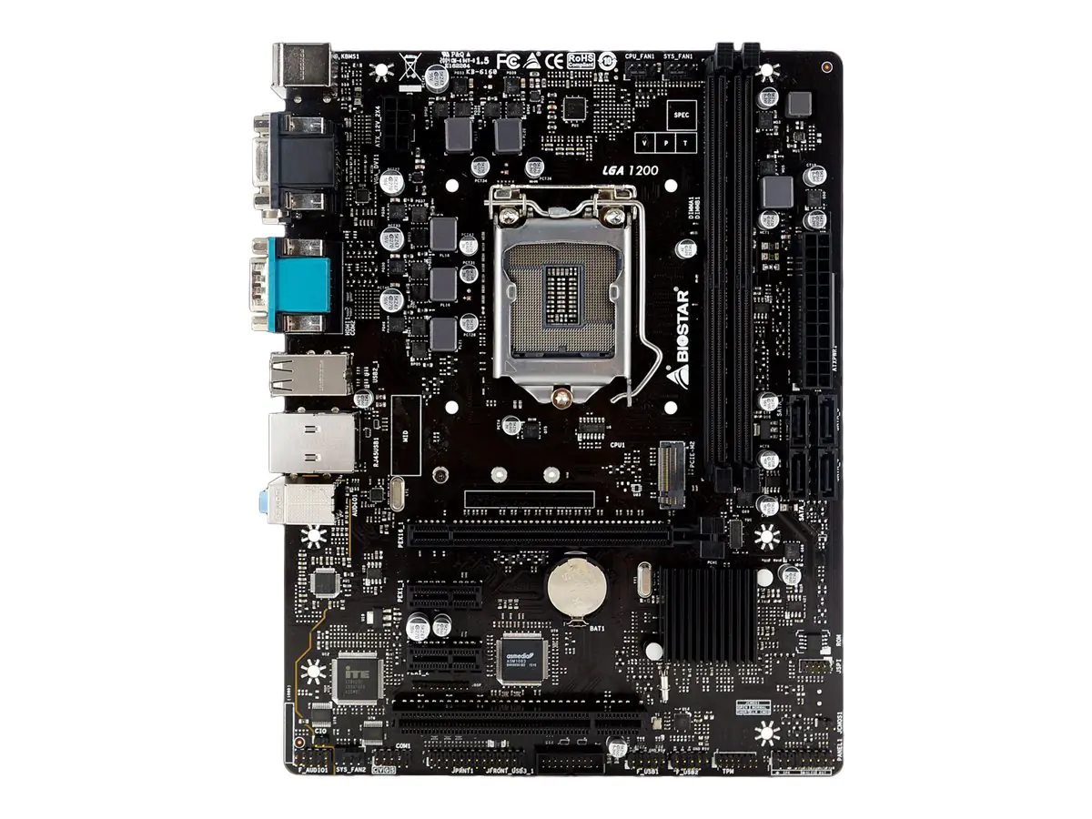Biostar - Motherboard - micro ATX - LGA1200-Sockel H410 - USB 3.2 Gen 1 - Gigabit LAN - H410MHG