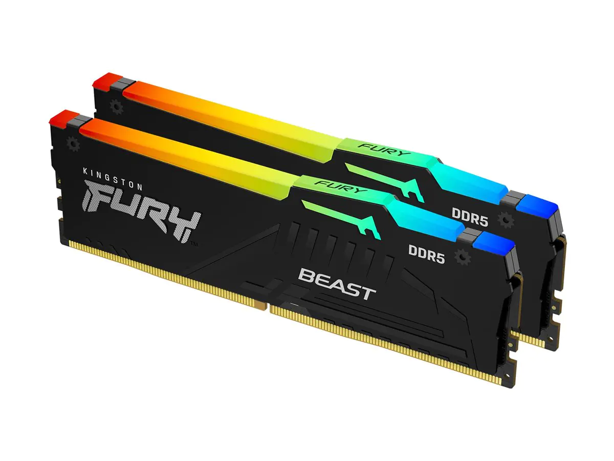 Kingston FURY Beast RGB - DDR5 - Kit - 16 GB: 2 x 8 GB KF556C40BBAK2-16