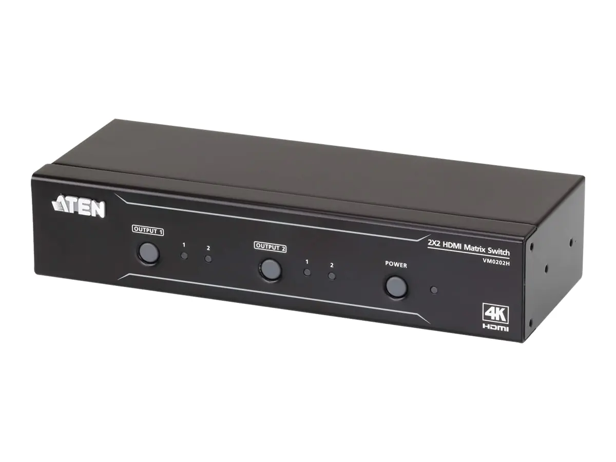 ATEN VanCryst VM0202H 2x2 4K HDMI Matrix - Video/Audio-Schalter - Desktop, an Rack montierbar